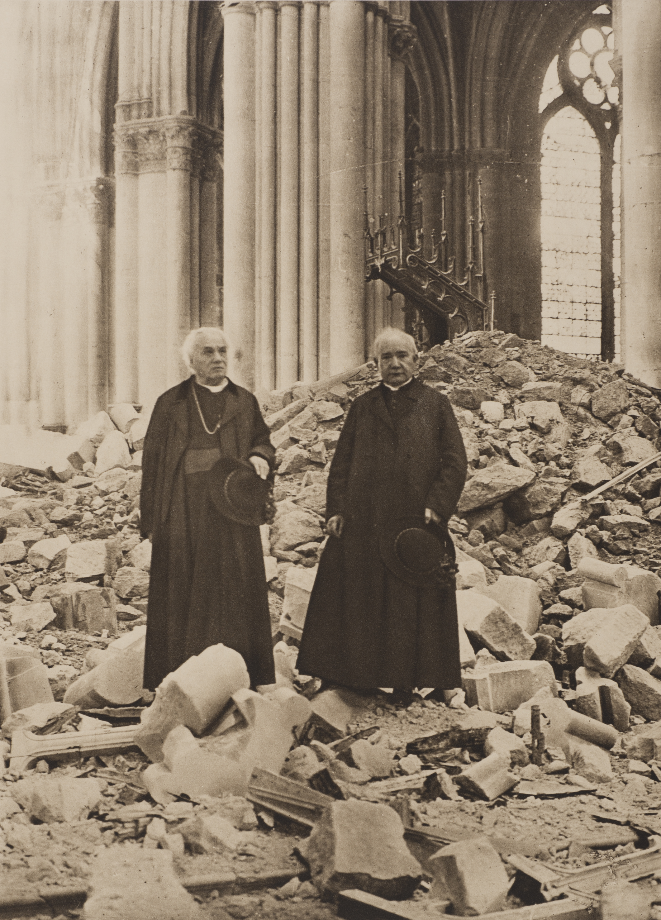 Pierre Anthony-Thouret Plate XXXVIII 1927 from Reims after the war. The mutilated cathedral. The devastated city. Private collection, London