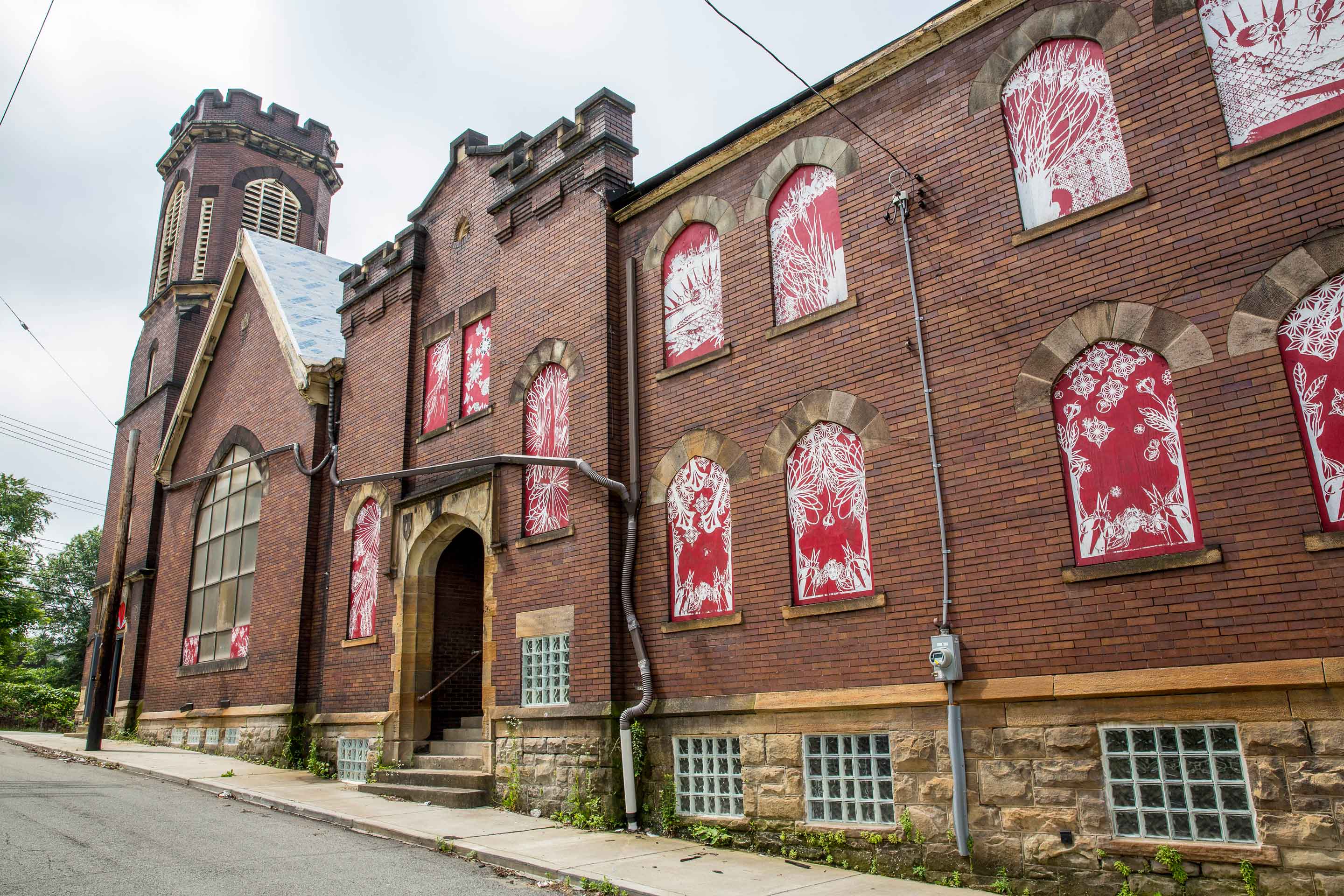 Caledonia acquired the Lutheran church through a local program that makes abandoned properties available for creative use. Photo Tod Seelie.