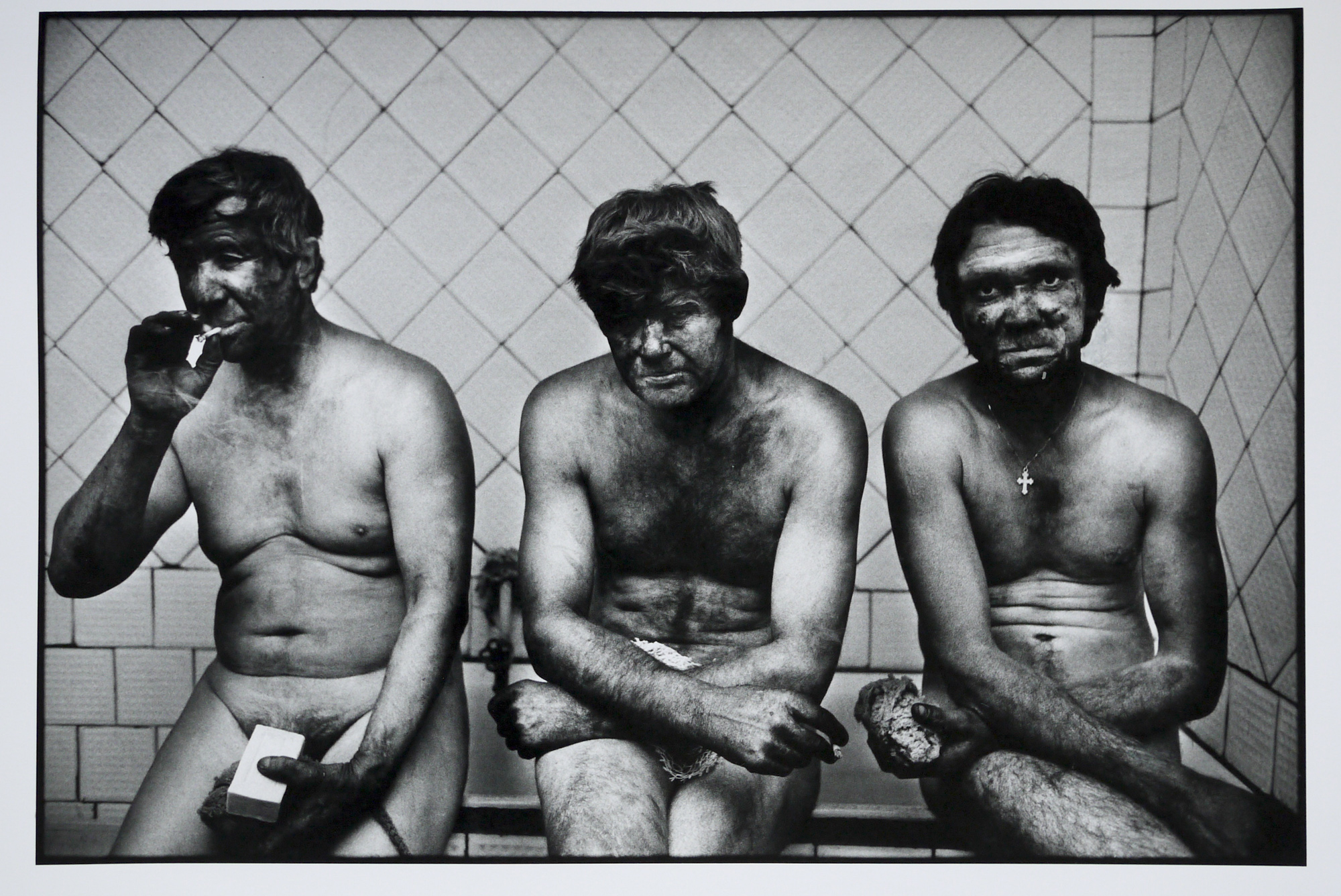 Miners changing after a shift at the Socialist Donbass coal mine, December 1991.