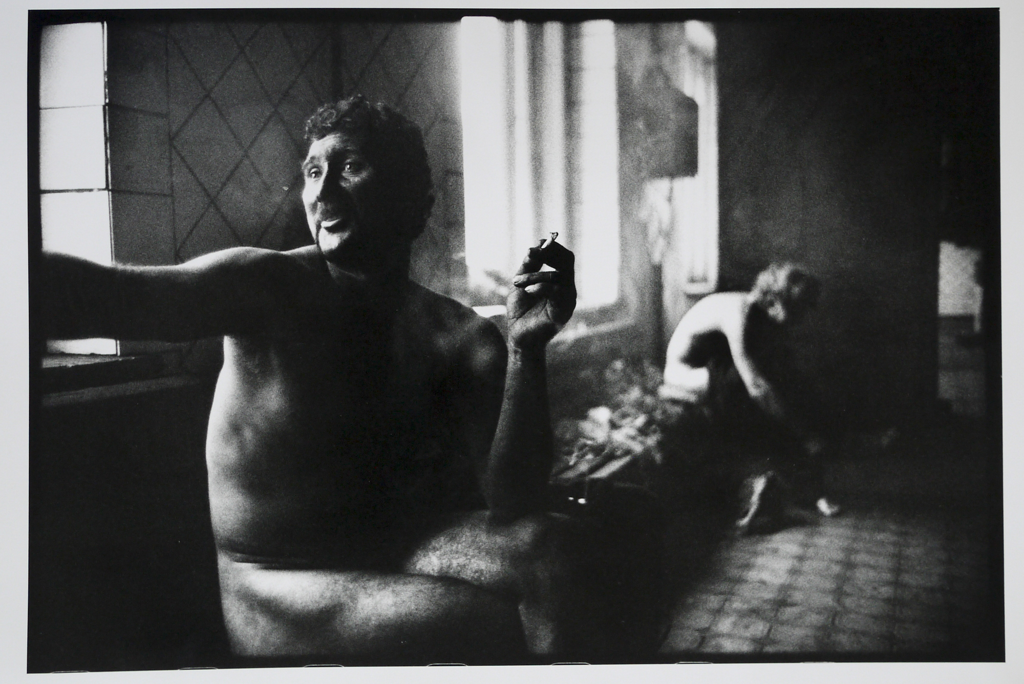 A miner in the changing rooms after a shift at a coal mine in Donbass, December 1991.