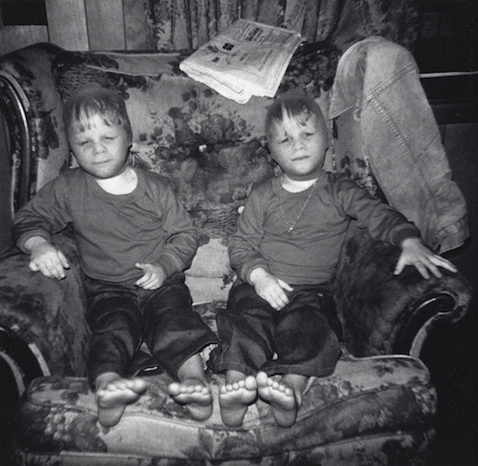 Philip and Jamie are creatures from outer space in their space ship, by Denise Dixon.
