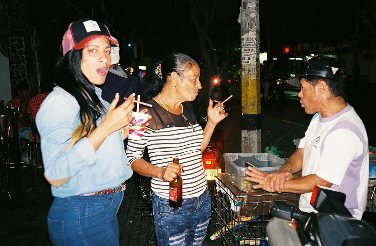 Liset (left) and Marta (middle) party in Medellin, Colombia.