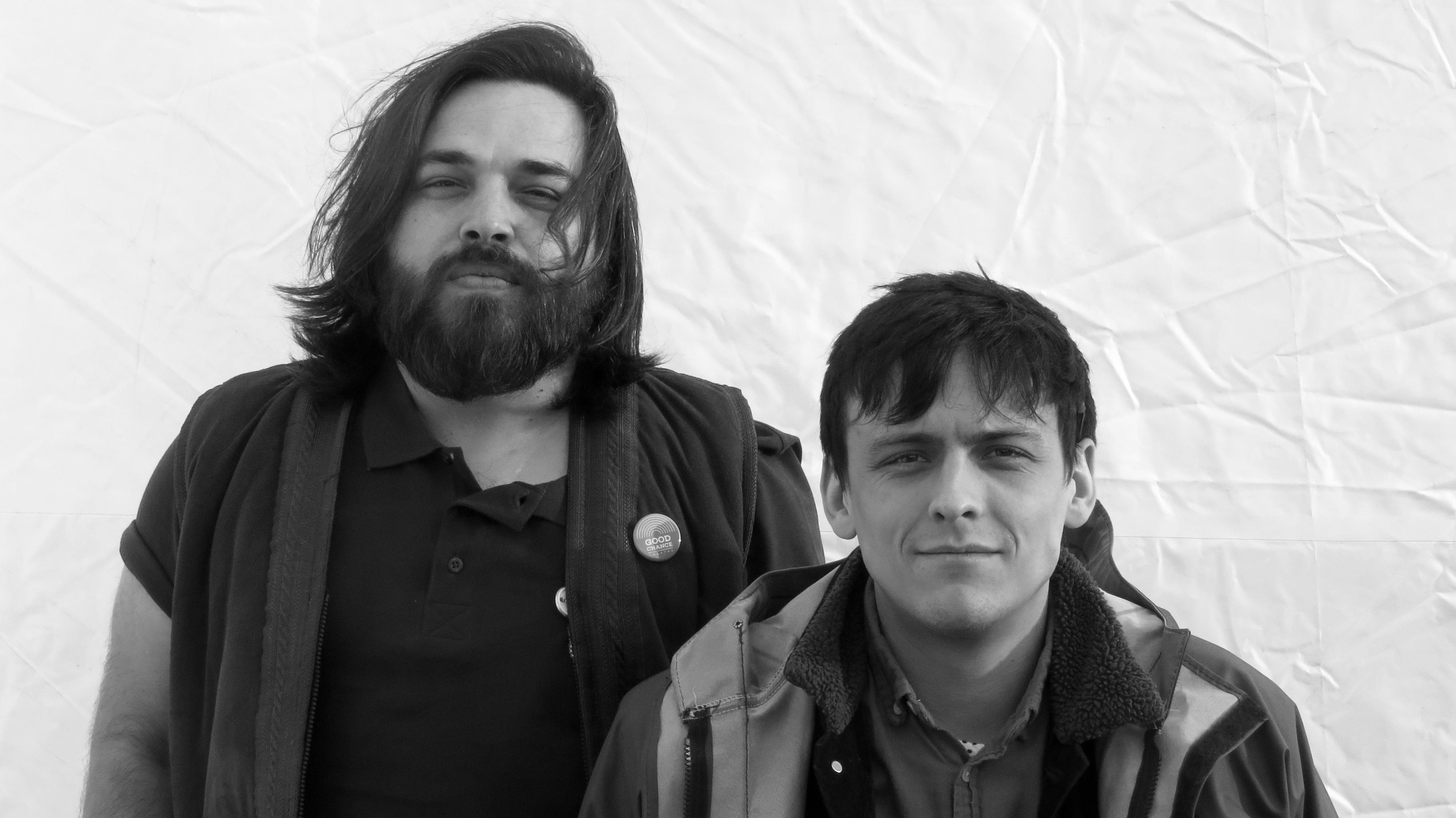 Left to right: Joe Robertson, Good Chance Artistic Director, and Syrian actor Ammar Haj Ahmad (who also starred in 'The Jungle'.