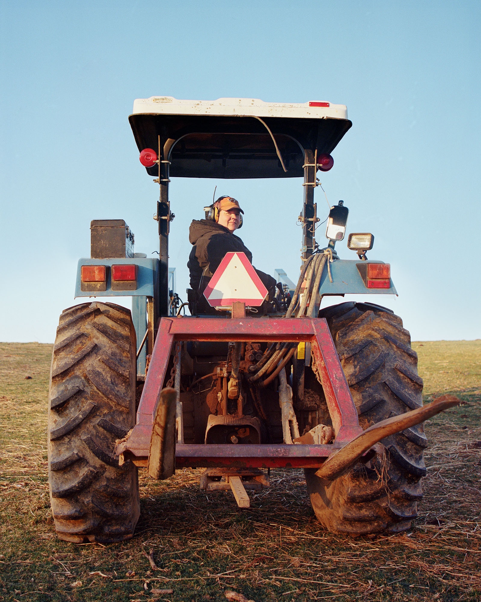 Laura in her Tractor