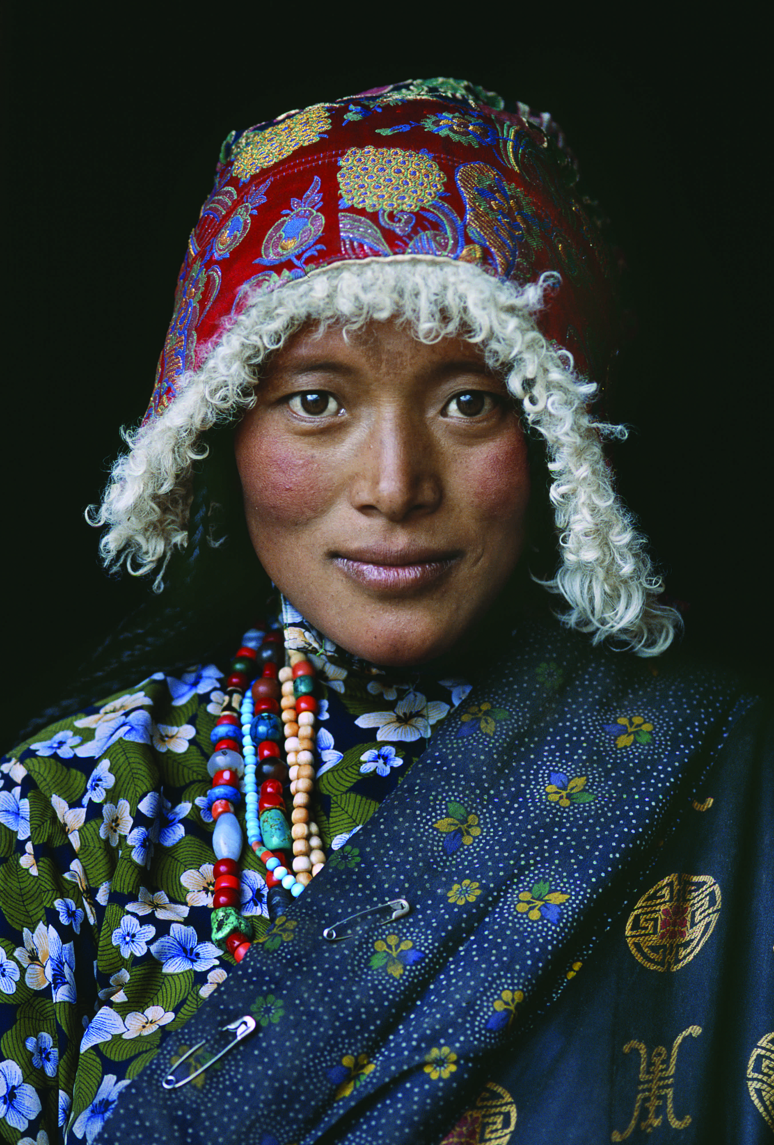 Pilgrim at a Stupa, Amdo, Tibet, 2001.
