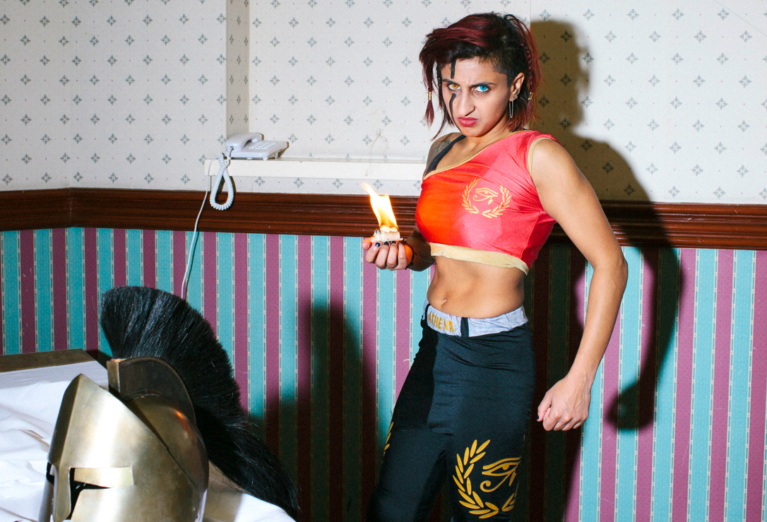 Athena Furie, the wrestling persona of former football player Charlene Blugher, lives for the boos and taunts of a crowd.