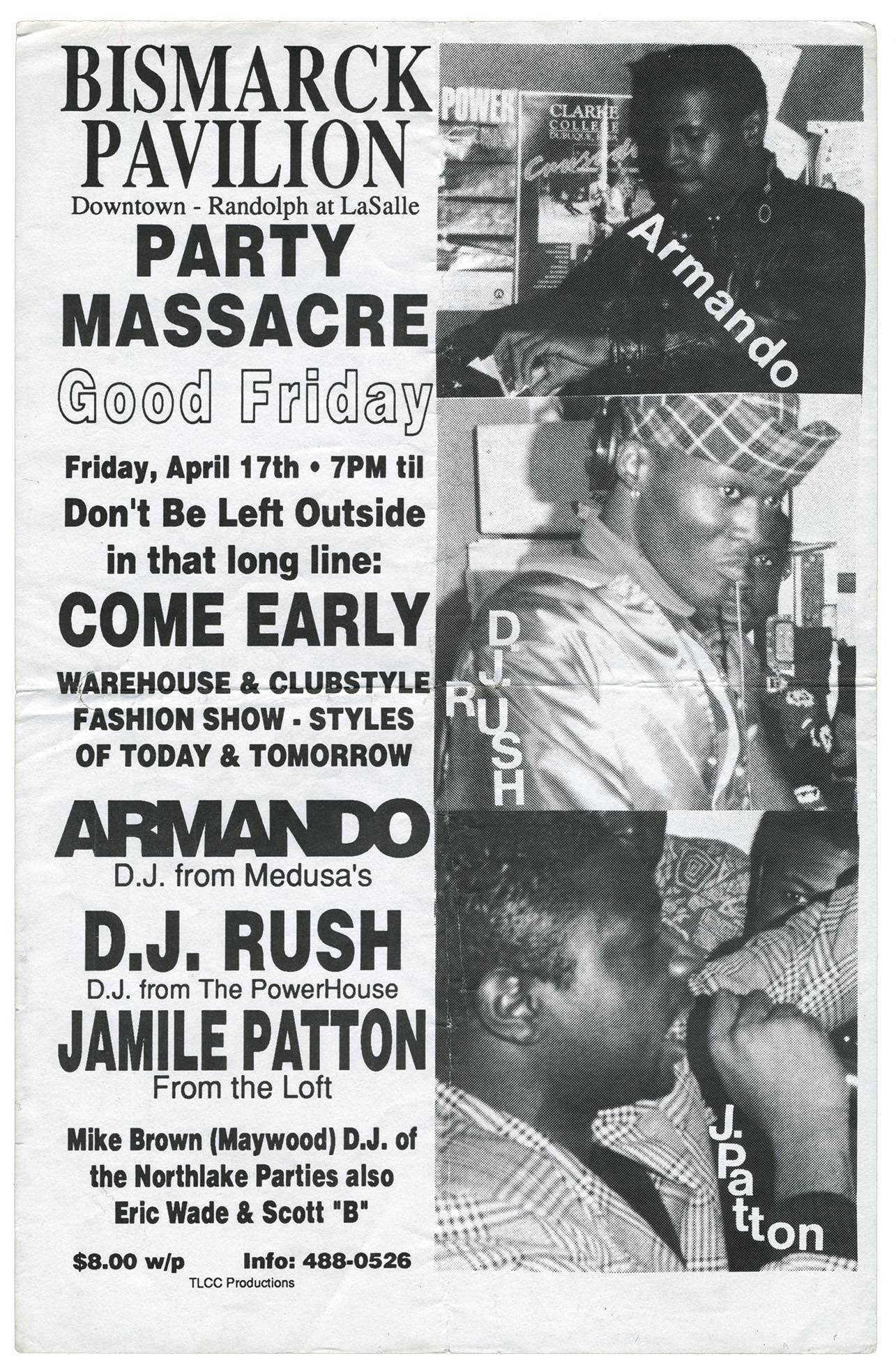 Chicago 1980s club flyers