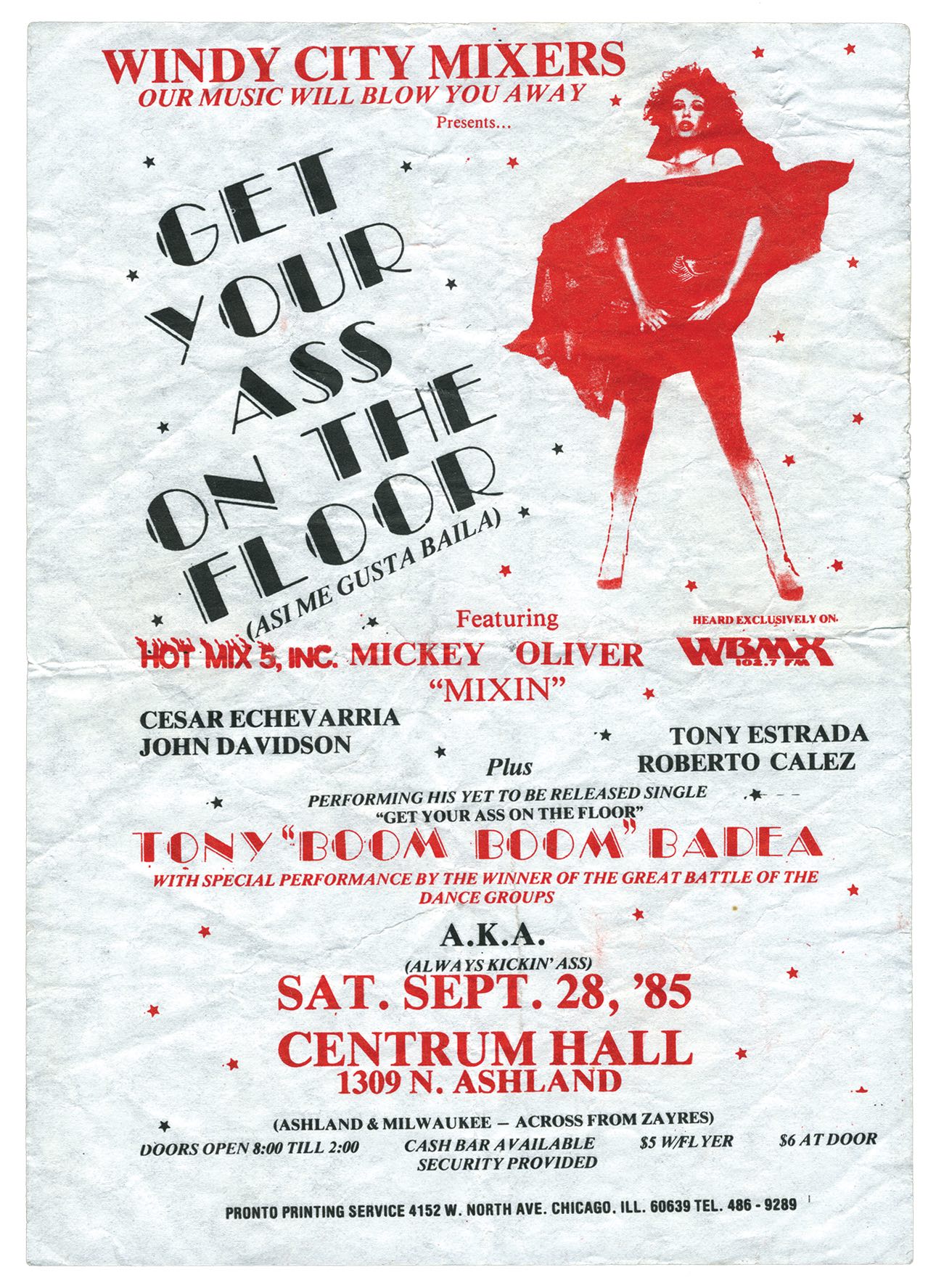 Chicago 1980s club flyers