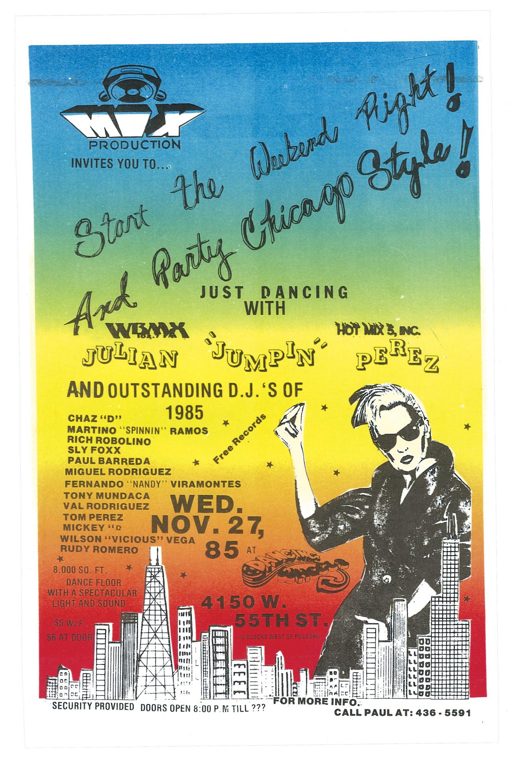 Chicago 1980s club flyers