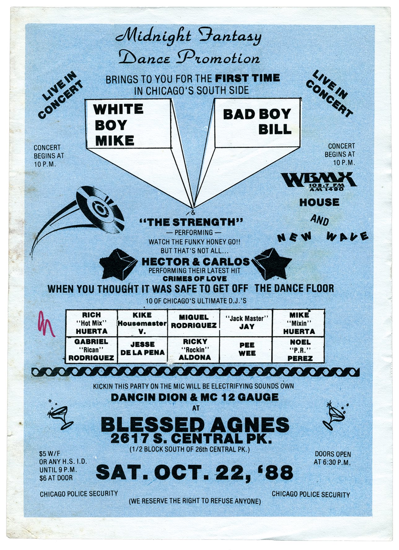 Chicago 1980s club flyers